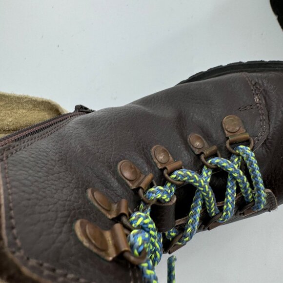 Mini Boden Kids Leather Hiking Boots Size 34 or US 2.5 With Side Zipper - Picture 13 of 15